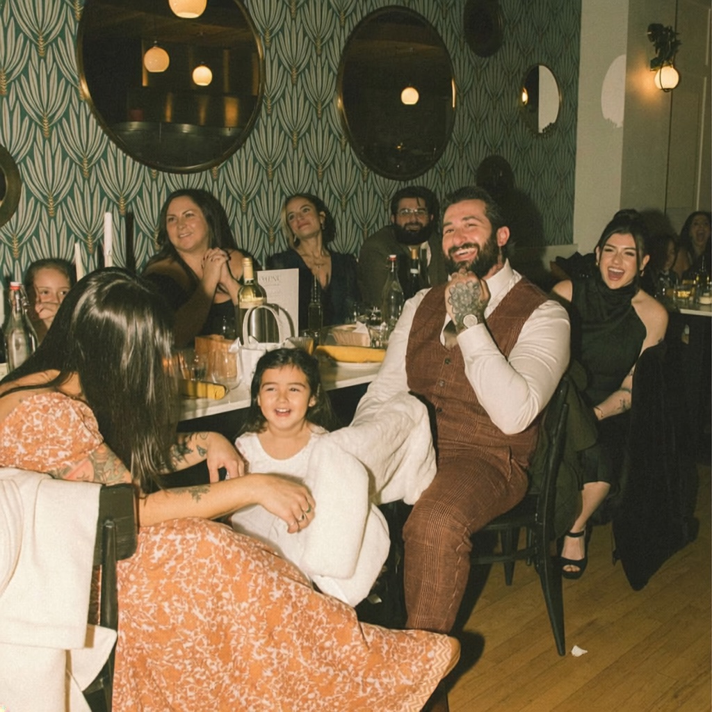 Guests celebrating during a private event at Flavia’s